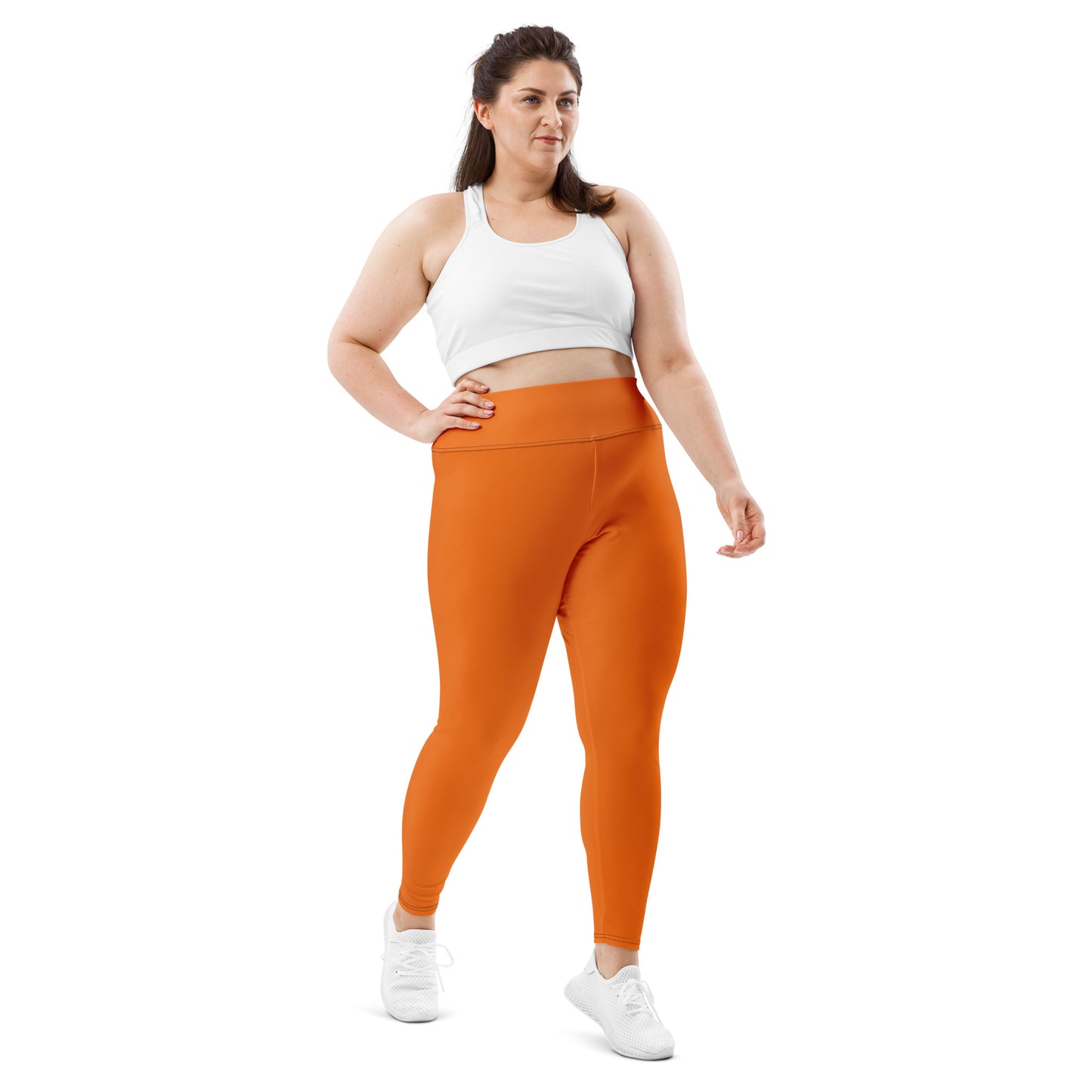 All-Over Print Plus Size Leggings - Mango Tango