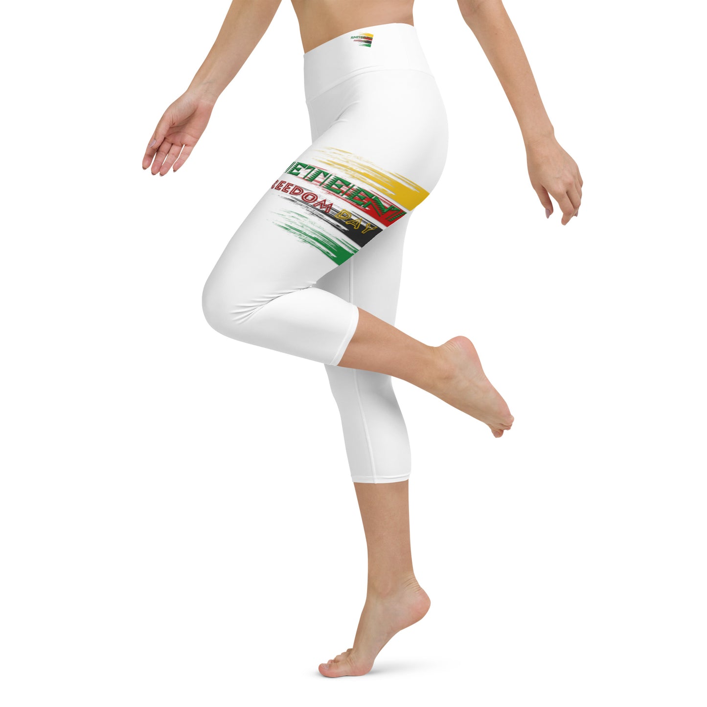 Yoga Capri Leggings - Juneteenth Paint Splash