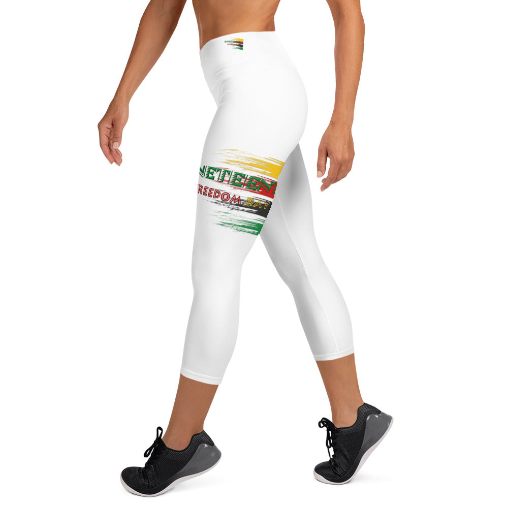 Yoga Capri Leggings - Juneteenth Paint Splash