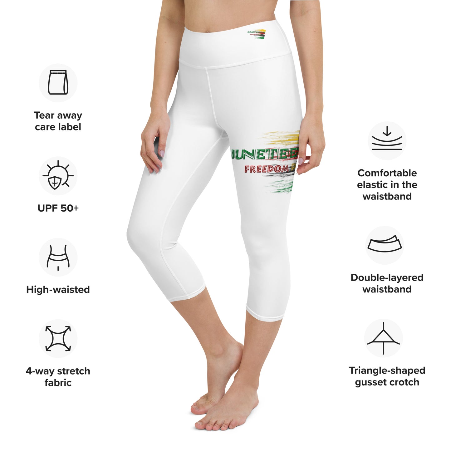 Yoga Capri Leggings - Juneteenth Paint Splash