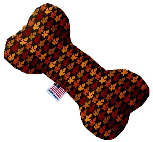 Autumn Leaves 10 Inch Canvas Bone Dog Toy