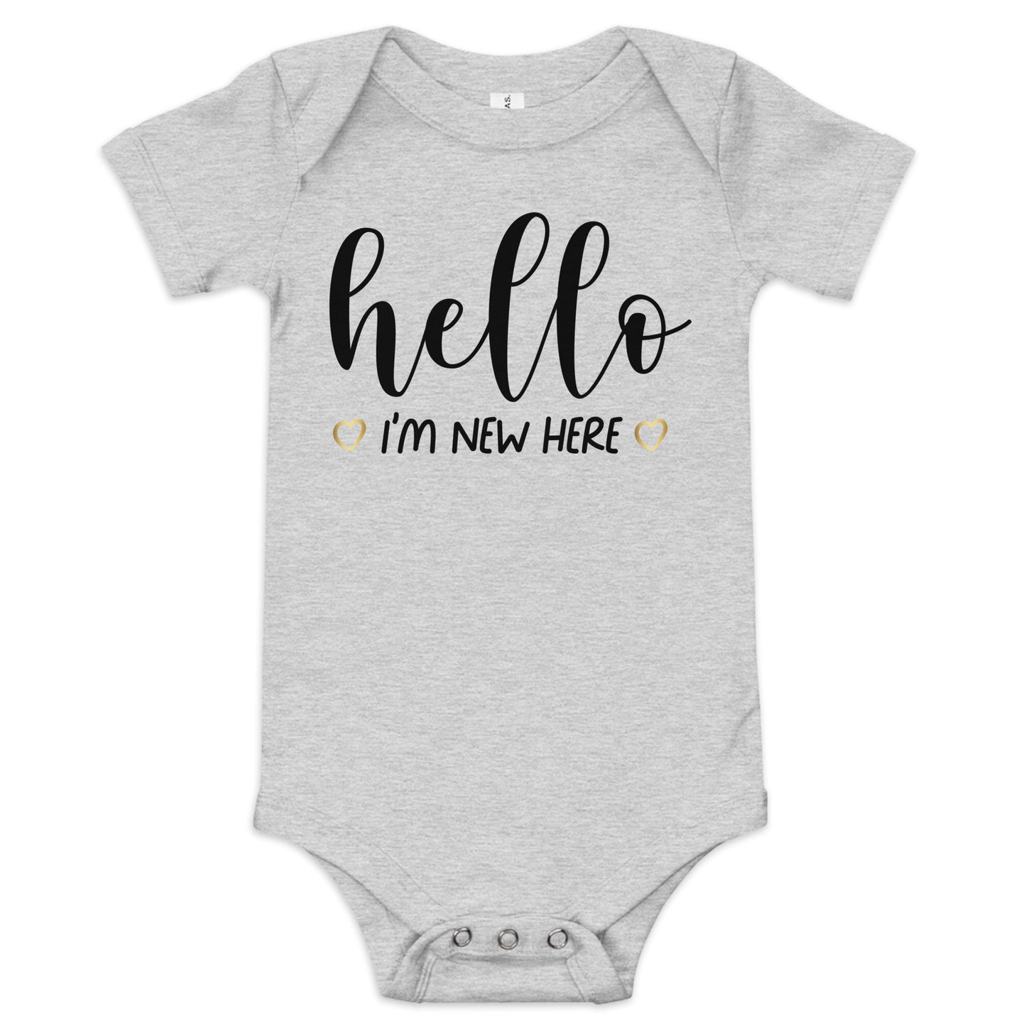 Baby short sleeve one piece - Hello I'm New Here