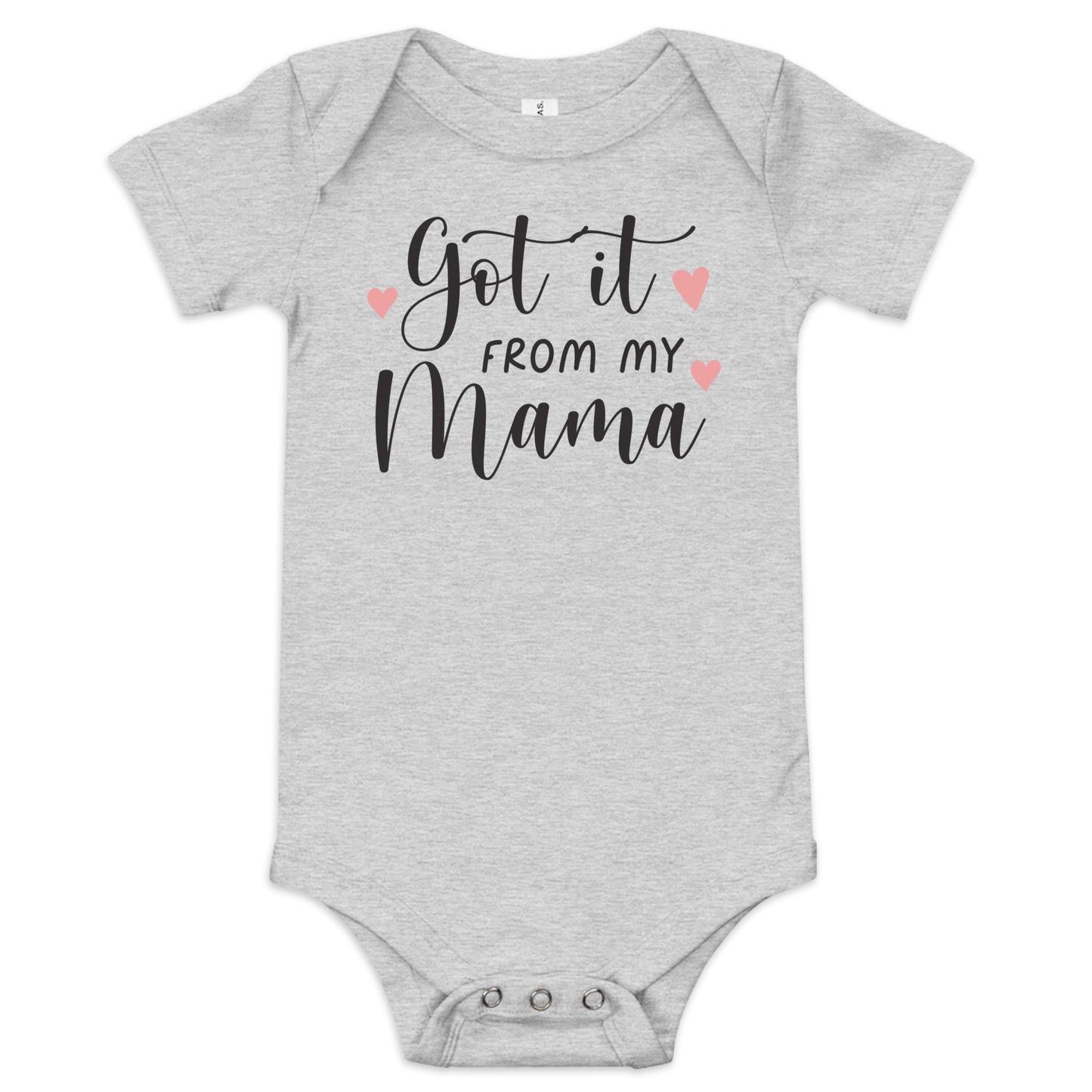 Baby short sleeve one piece -I Got it From My Mama