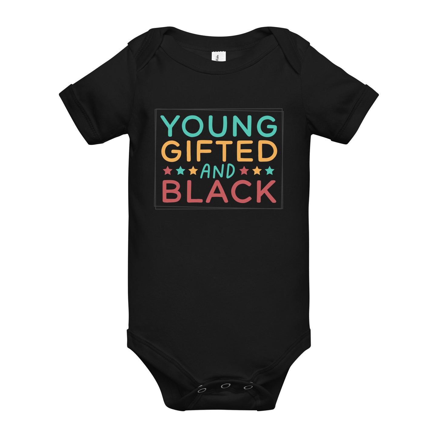 Baby short sleeve one piece - Juneteenth Young Gifted and Black