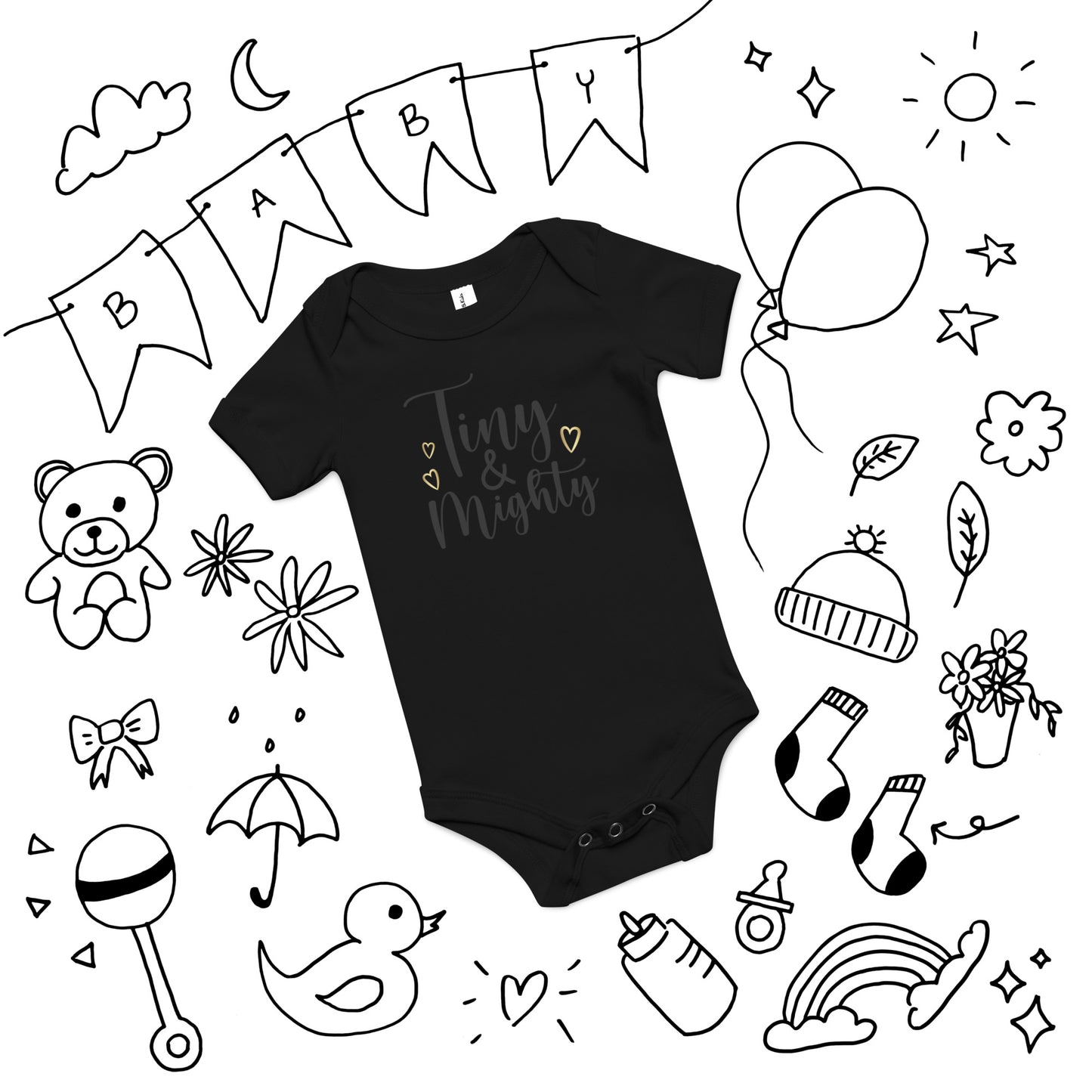 Baby short sleeve one piece - Tiny & Mighty