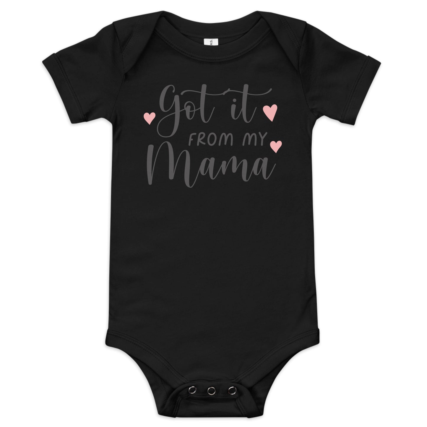 Baby short sleeve one piece -I Got it From My Mama