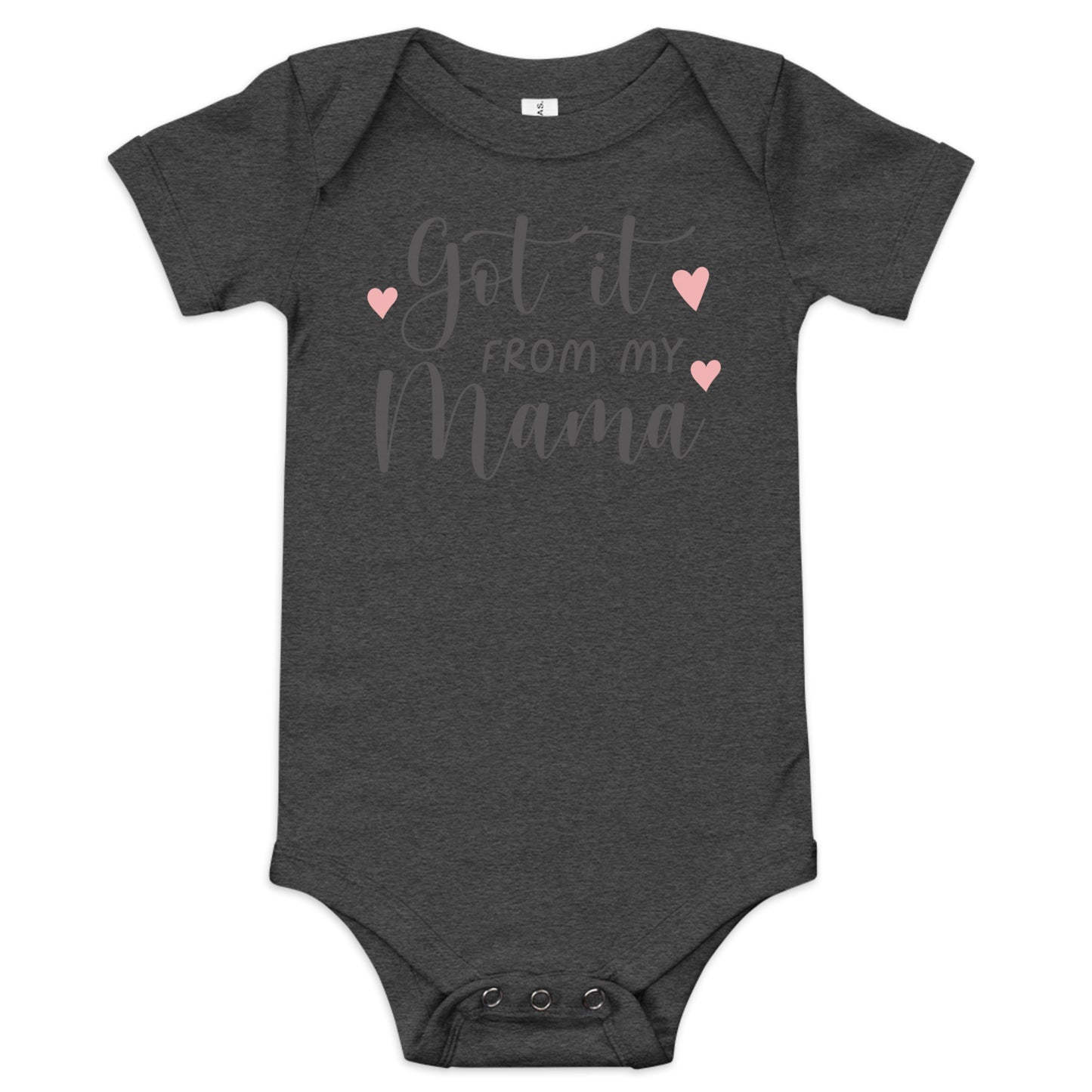 Baby short sleeve one piece -I Got it From My Mama