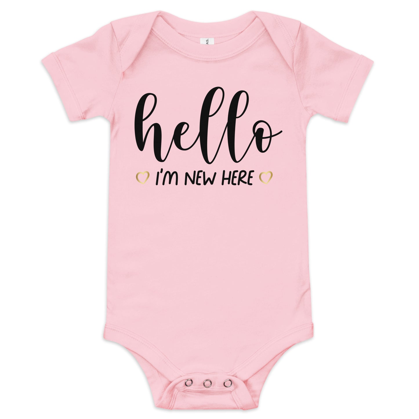 Baby short sleeve one piece - Hello I'm New Here