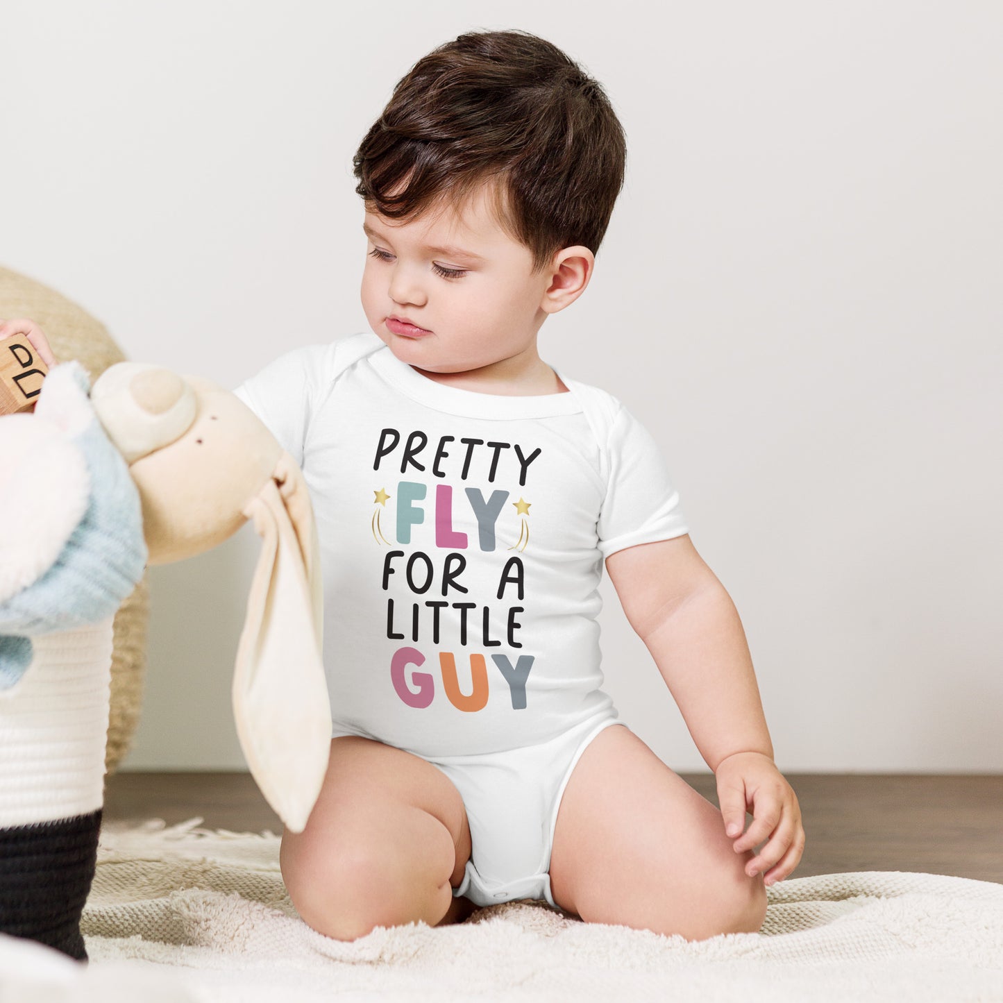 Baby short sleeve one piece - Pretty Fly For a Little Guy