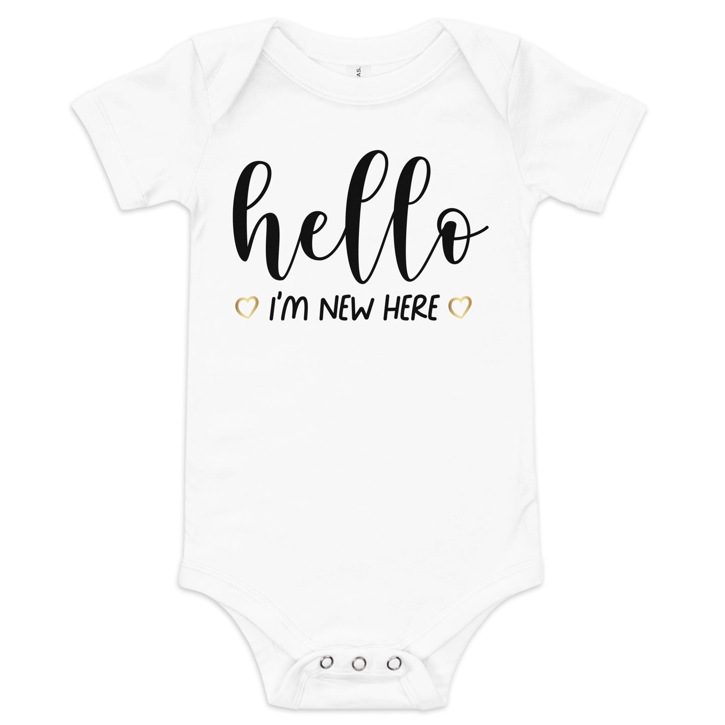 Baby short sleeve one piece - Hello I'm New Here