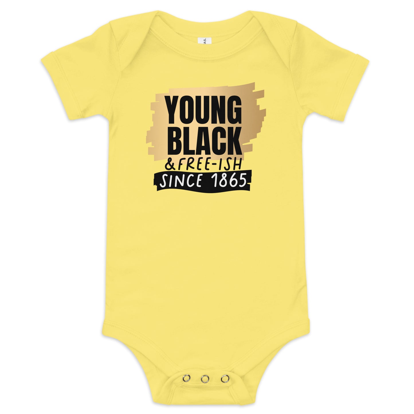 Baby short sleeve one piece -  Juneteenth Young Black Freeish Since 1865