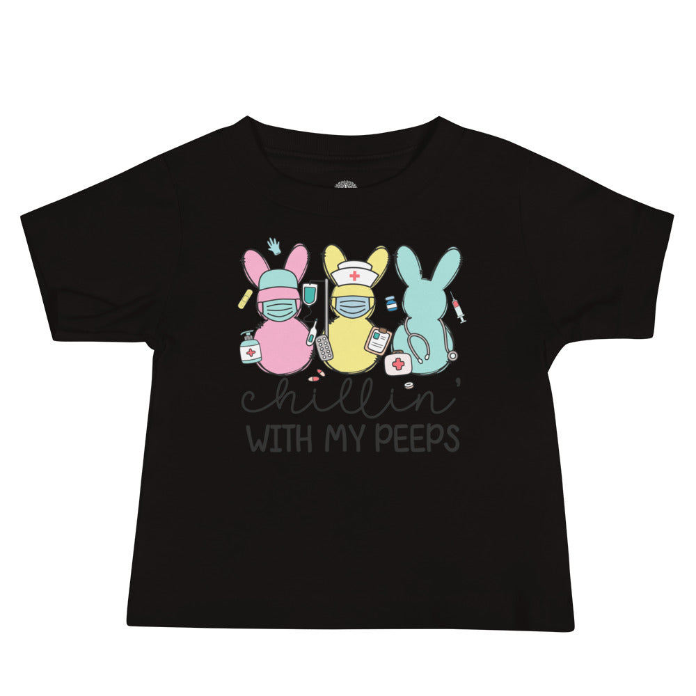 Baby Jersey Short Sleeve Tee - Chillin' With My Peeps