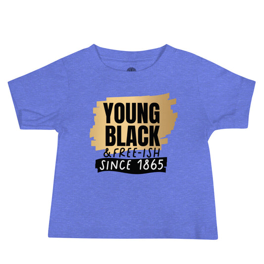 Baby Jersey Short Sleeve Tee -  Juneteenth Young Black Freeish Since 1865