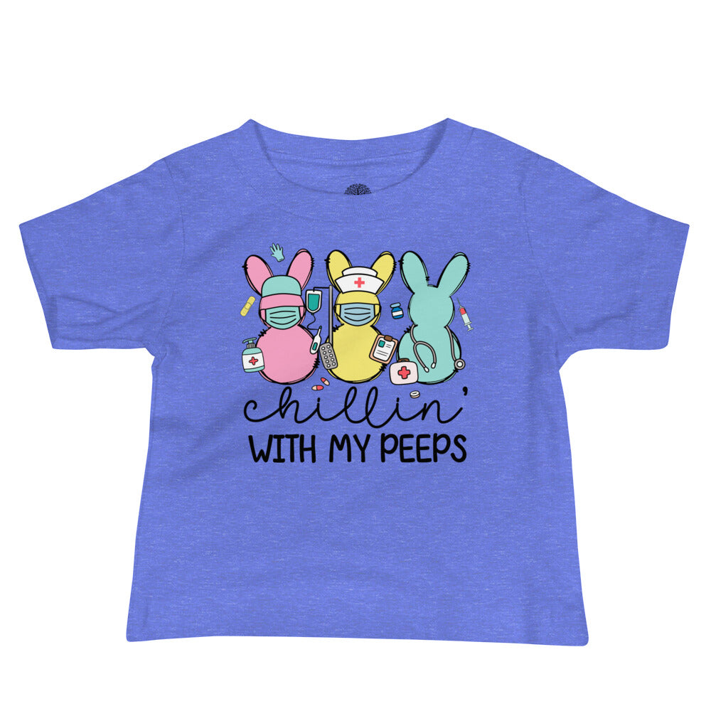 Baby Jersey Short Sleeve Tee - Chillin' With My Peeps