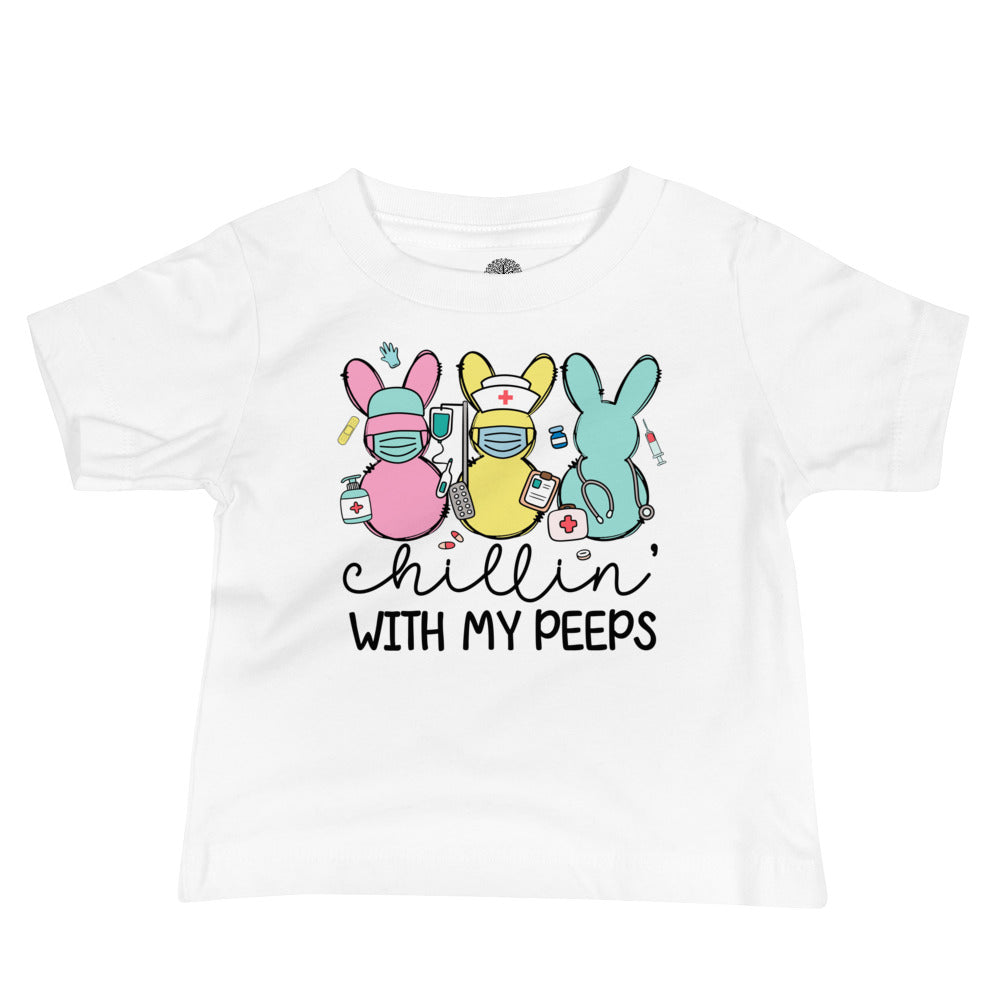 Baby Jersey Short Sleeve Tee - Chillin' With My Peeps