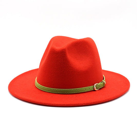 Woolen Hat Big Brimmed Hat Jazz Hat Felt Hat