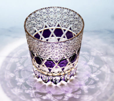 Carved Lead-free Crystal Glass Whisky Tumbler