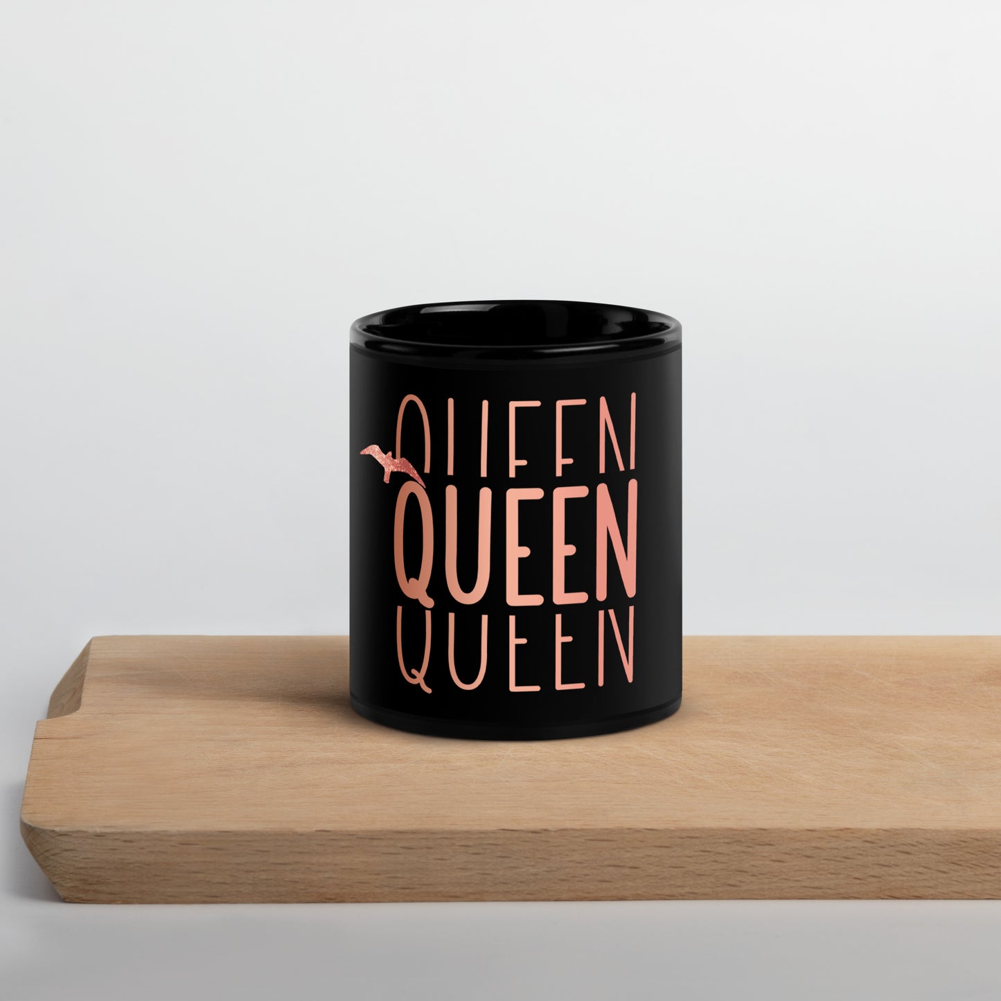 Black Glossy Mug - QUEEN