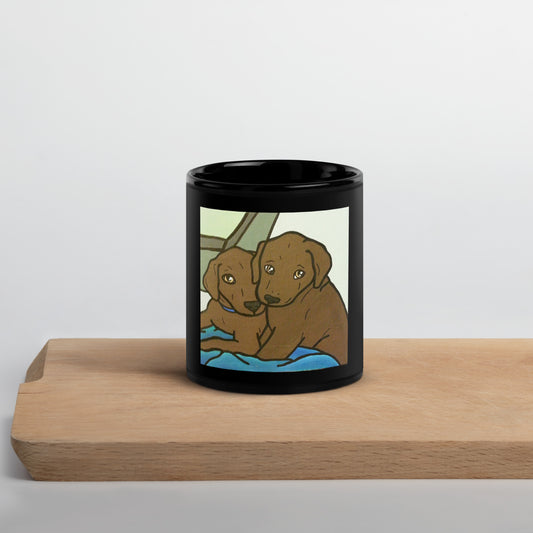 Black Glossy Mug - With My Chocolate Labs