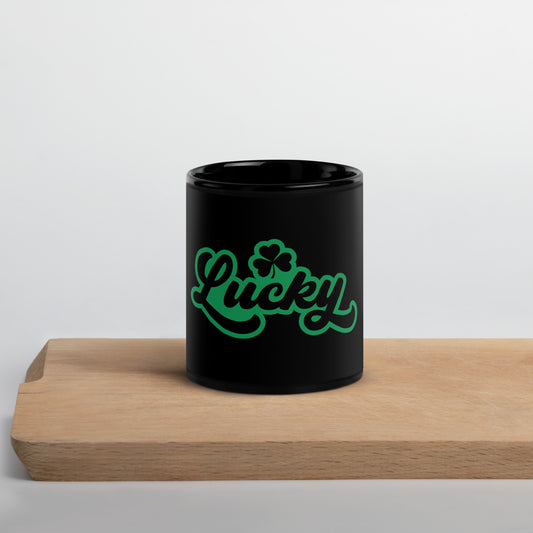 Black Glossy Mug - St Patty's Day Lucky