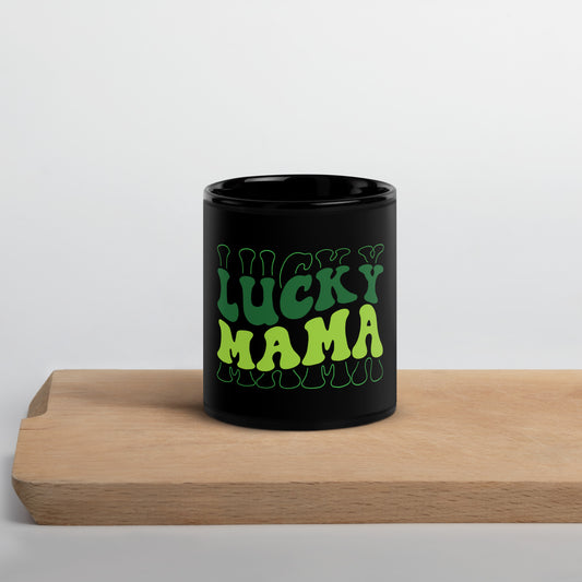 Black Glossy Mug - St Patty's Day Lucky Mama