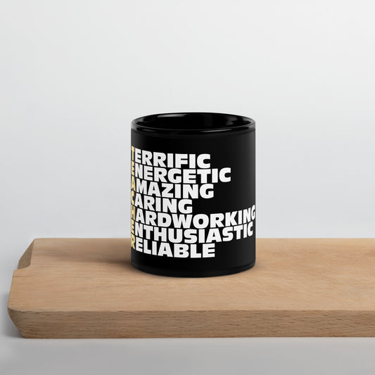 Black Glossy Mug - Teach Characteristics