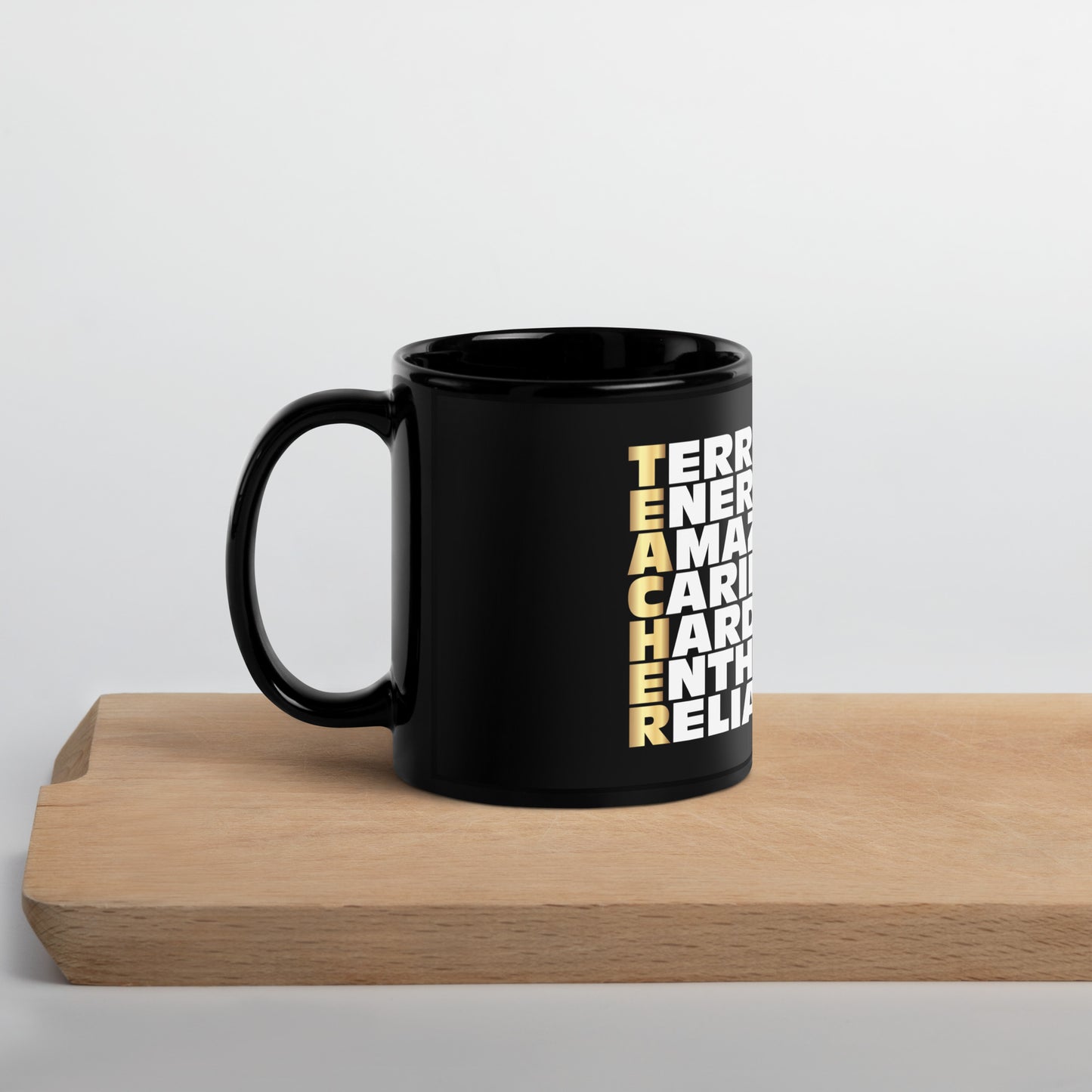 Black Glossy Mug - Teach Characteristics