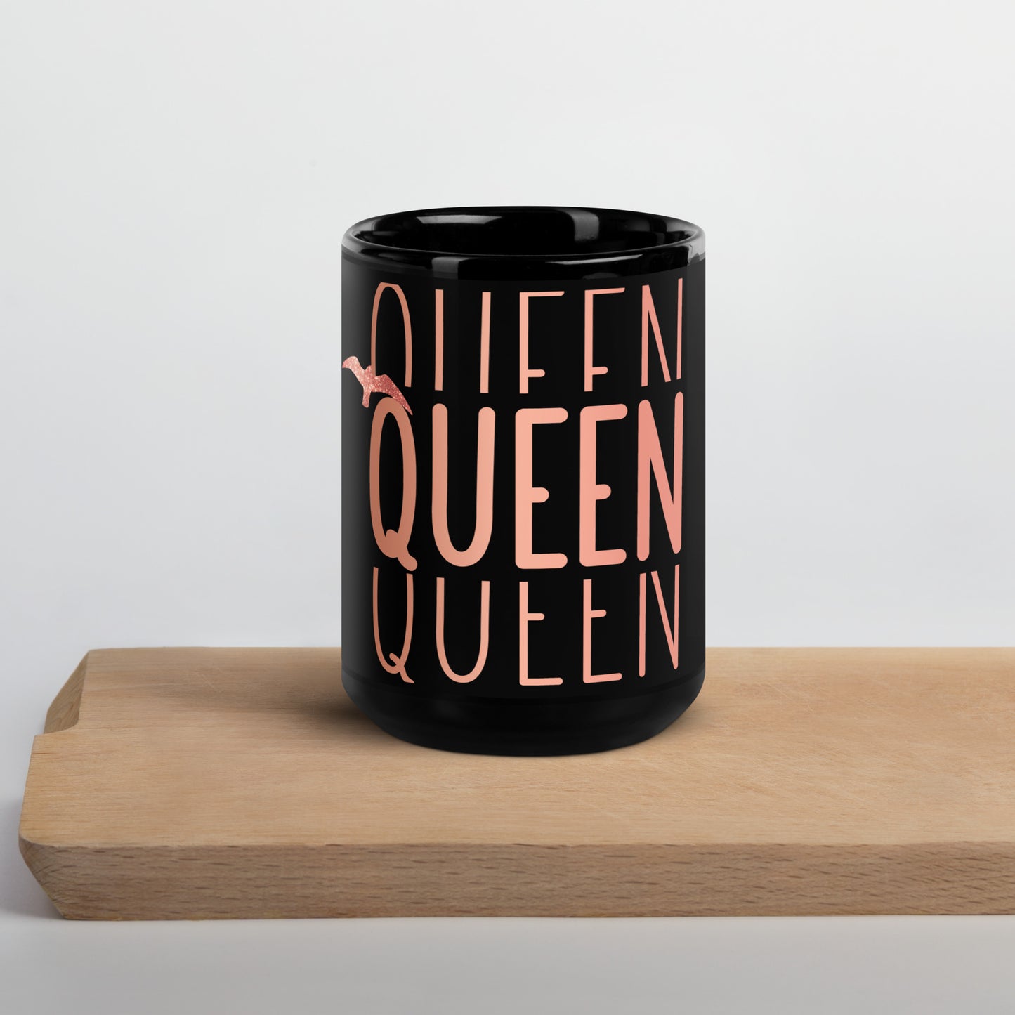 Black Glossy Mug - QUEEN