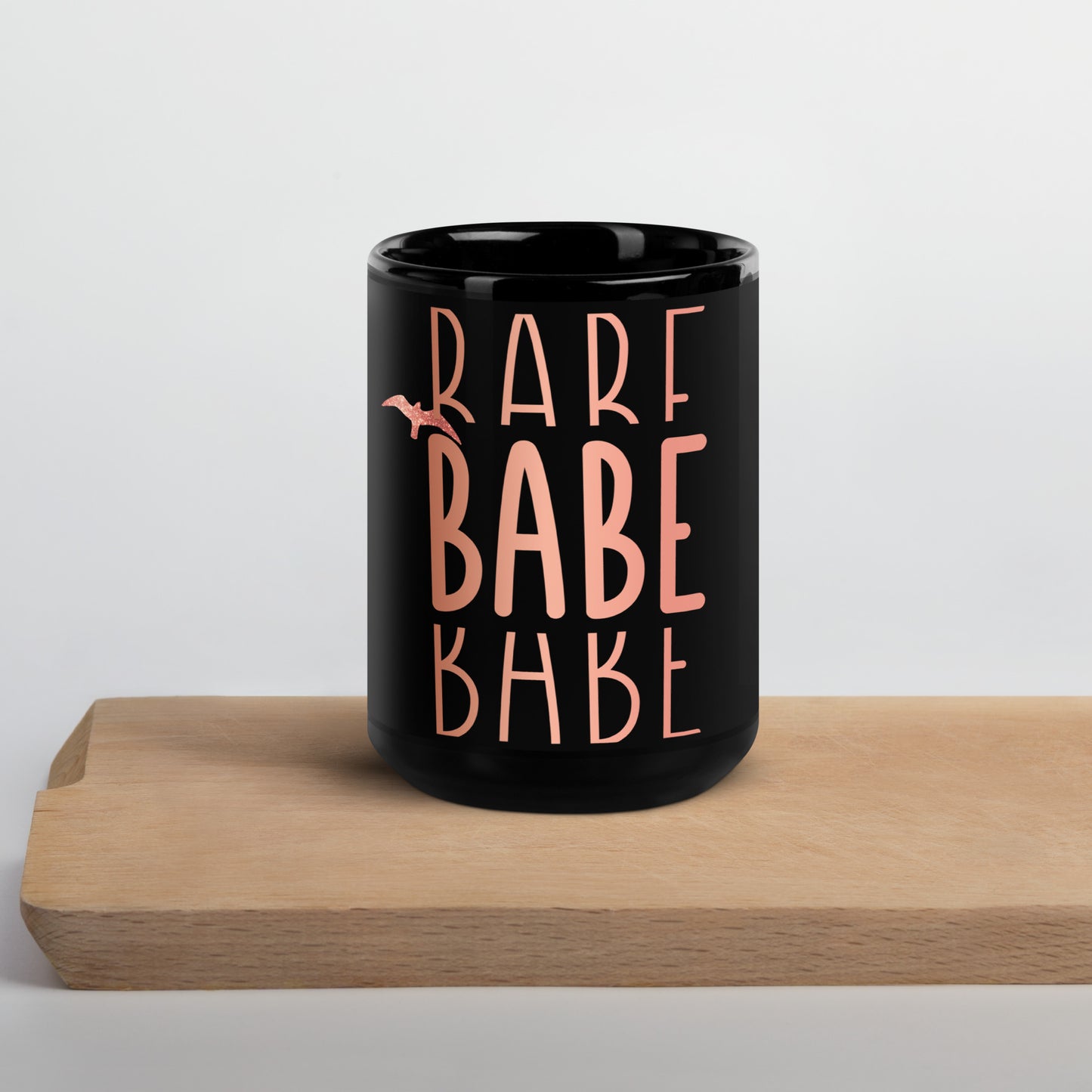 Black Glossy Mug - BABE