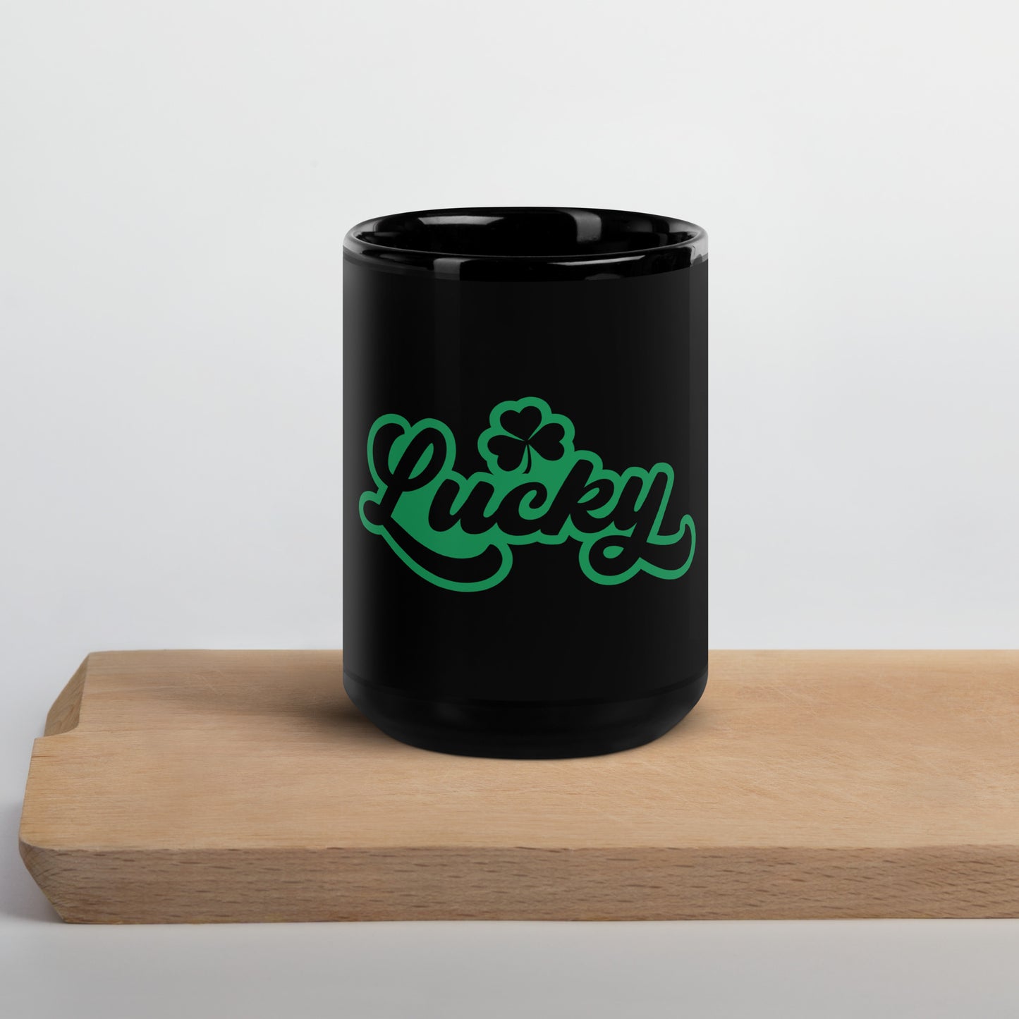 Black Glossy Mug - St Patty's Day Lucky