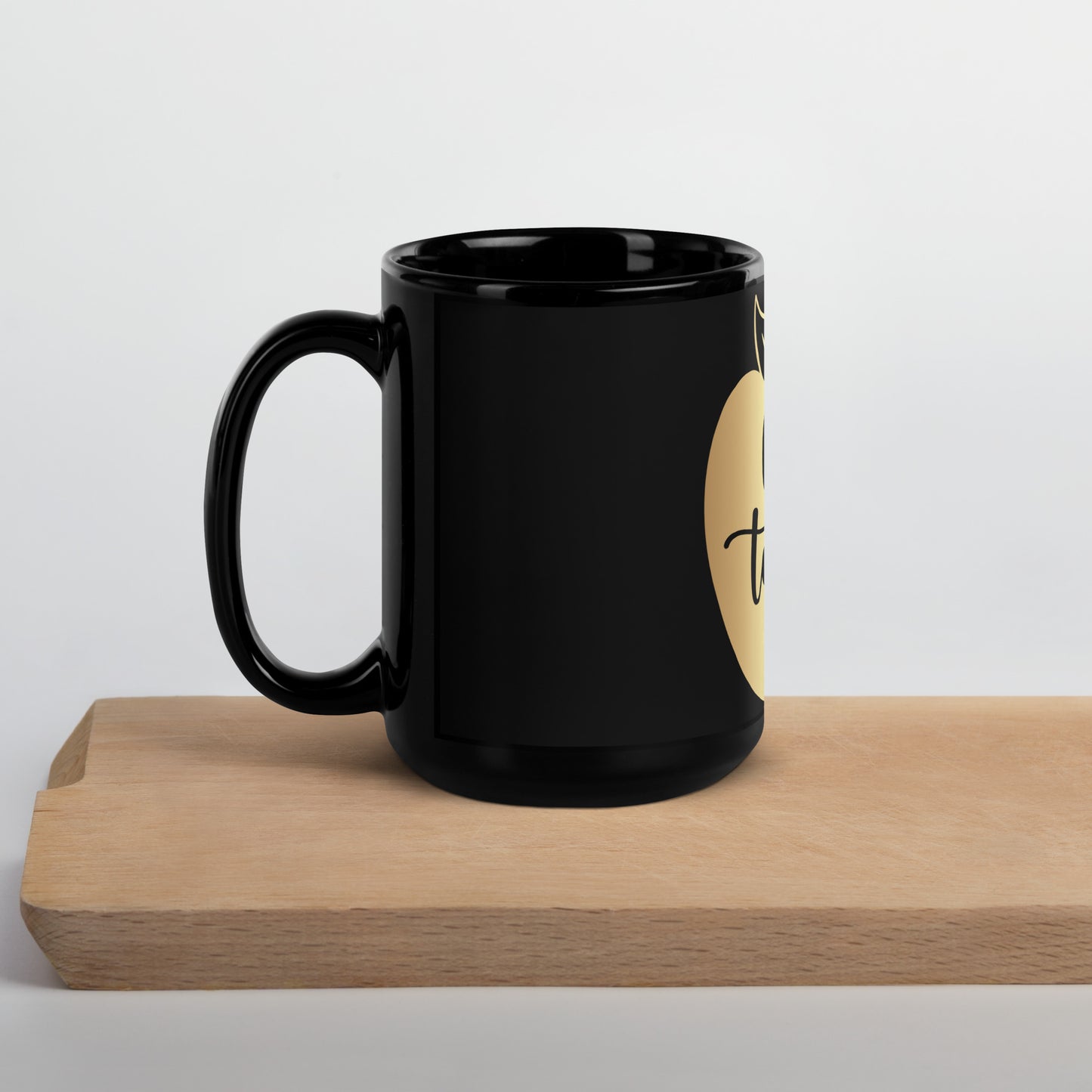 Black Glossy Mug -  Best Teacher Ever Golden Apple