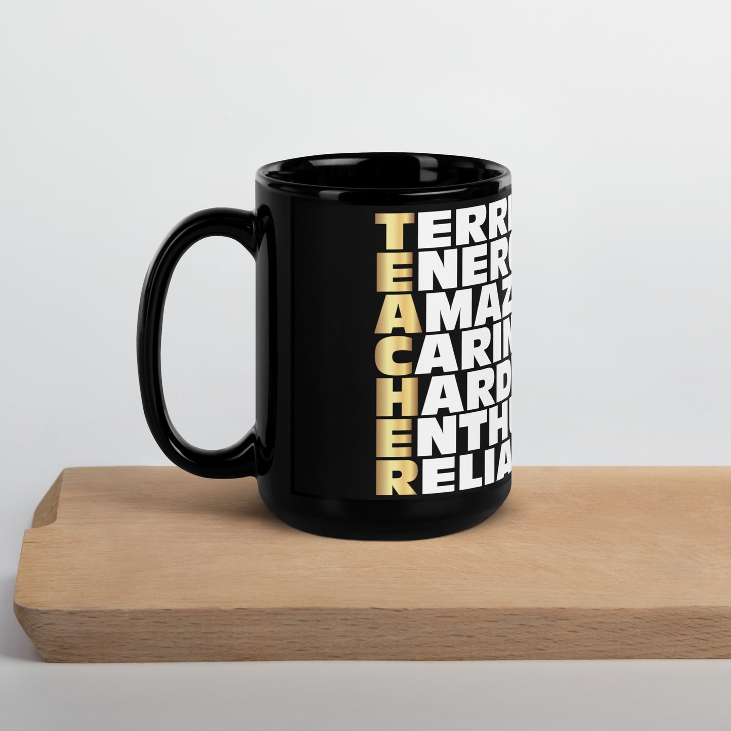 Black Glossy Mug - Teach Characteristics