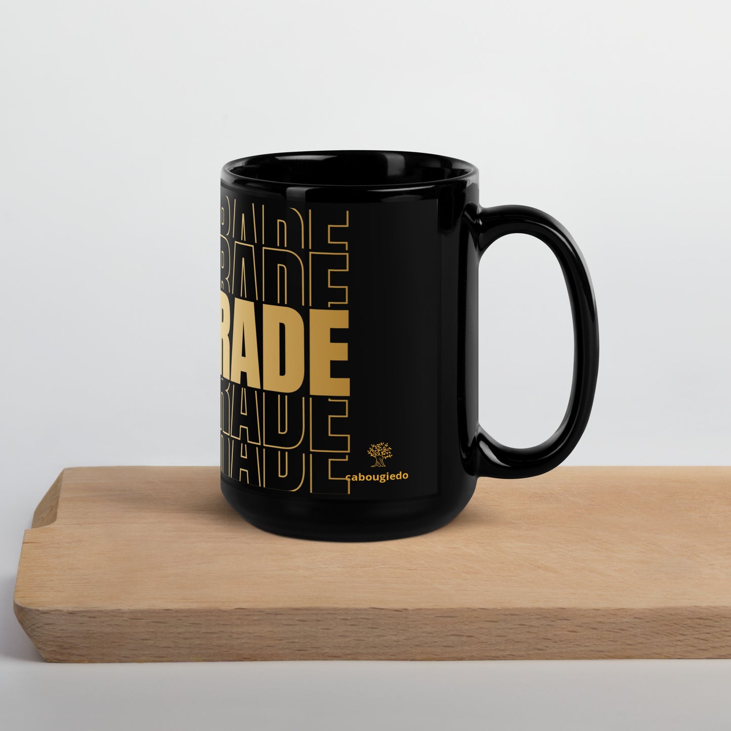 Black Glossy Mug - Teacher Fifth Grade in Gold