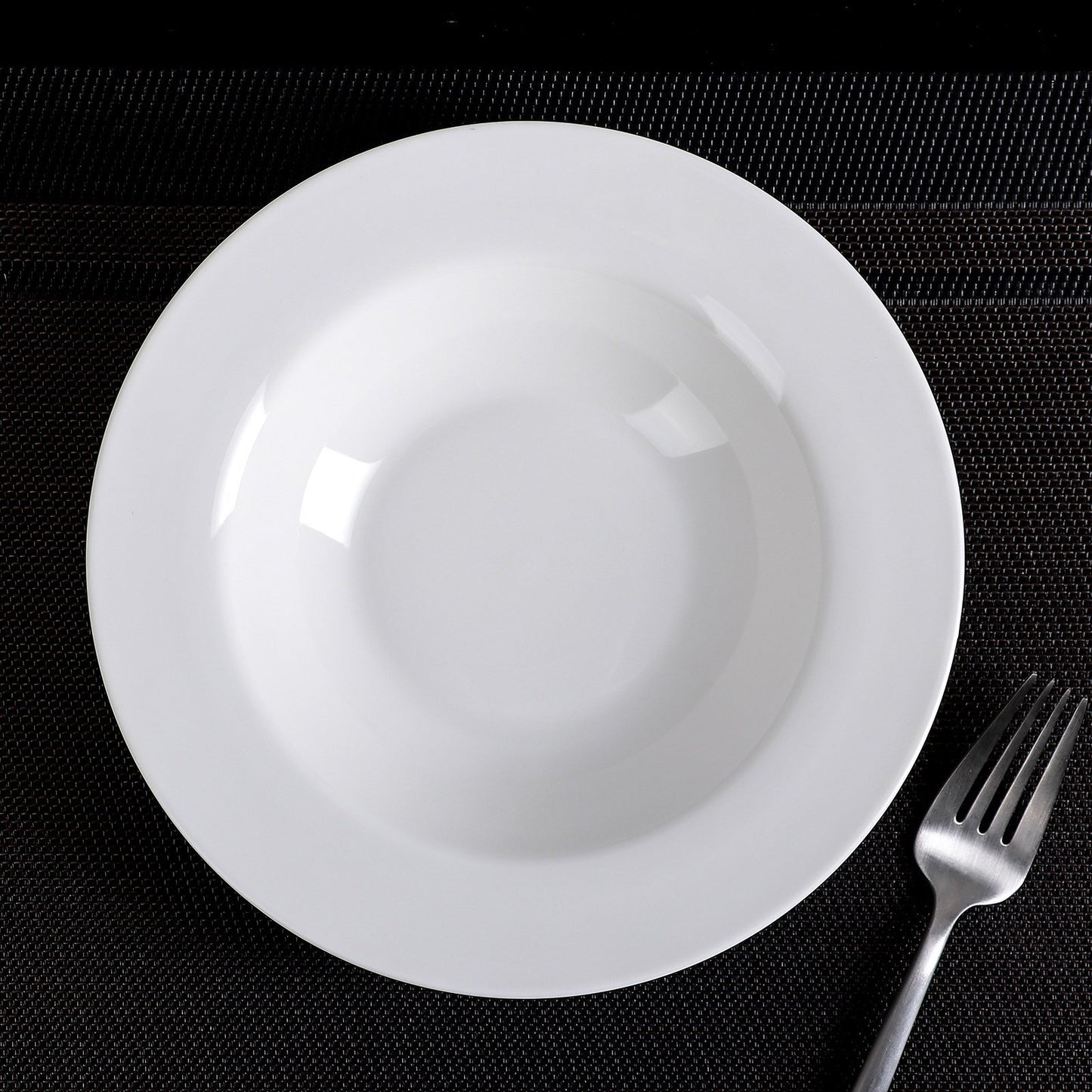 Professional Rolled Rim White Deep Plate 8" inch | 8 Fl Oz