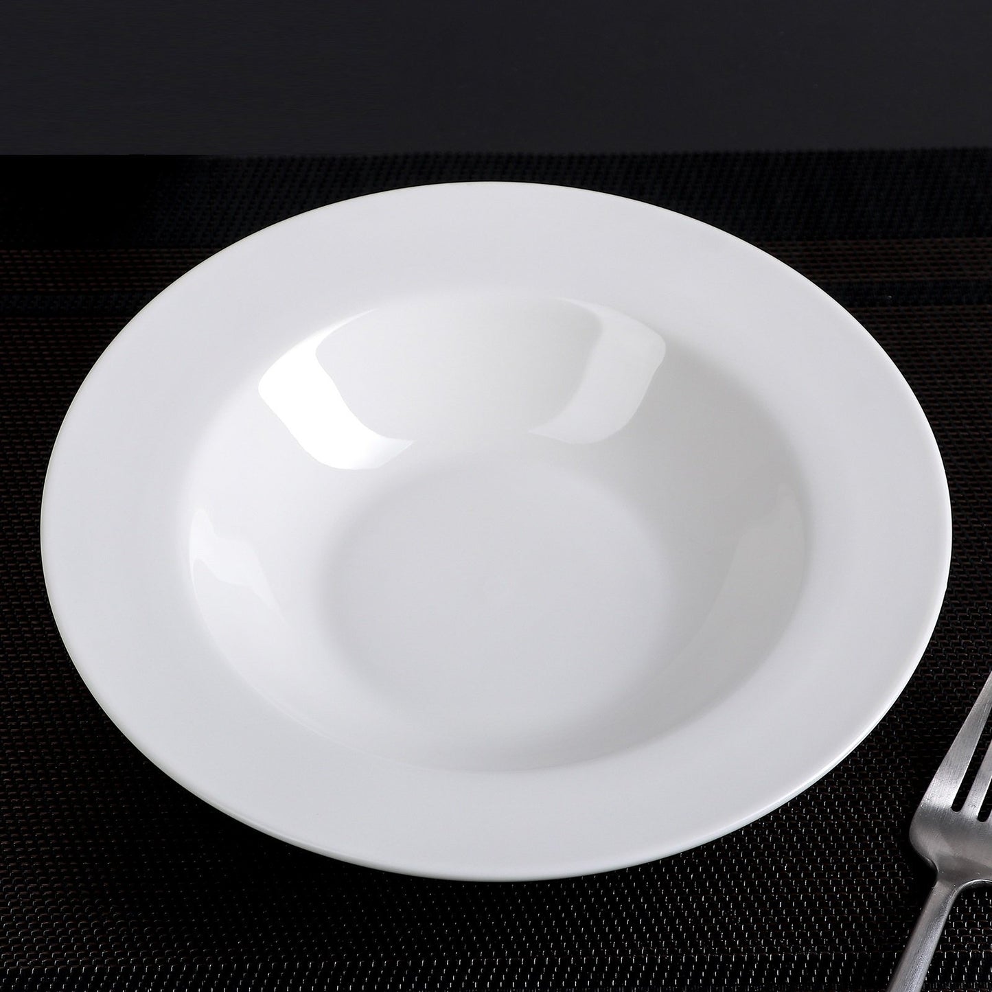 Professional Rolled Rim White Deep Plate 8" inch | 8 Fl Oz