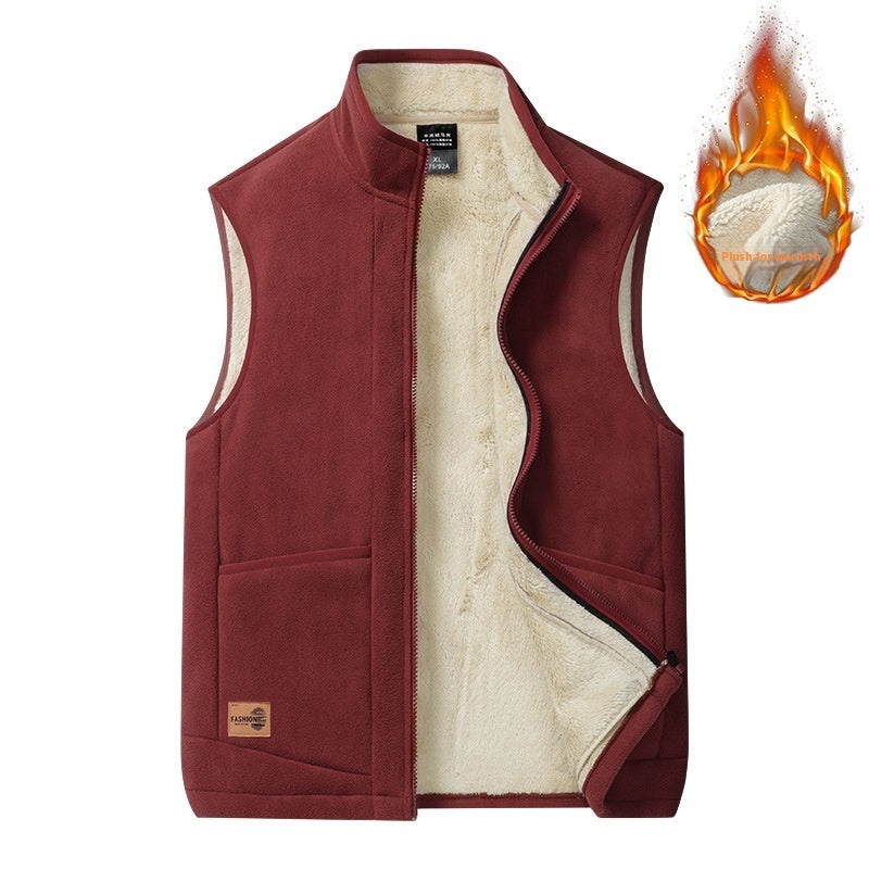 Spring And Autumn Lambswool Vest Men's Thermal Vest