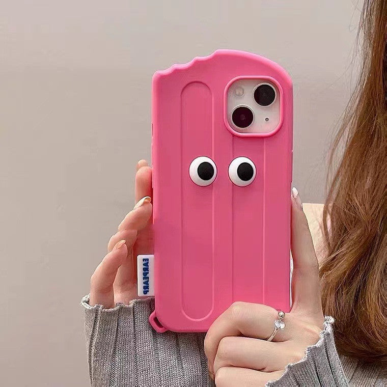 Cute Ice Cream Eyes Silicone Phone Case