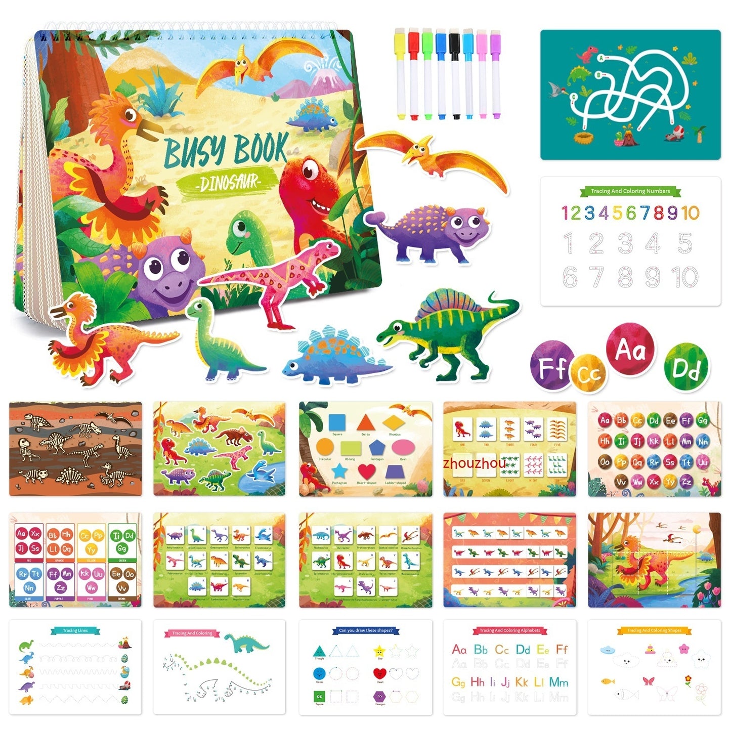 Dinosaur Theme Busy Book Busy Book Children's Toy Book Early Education