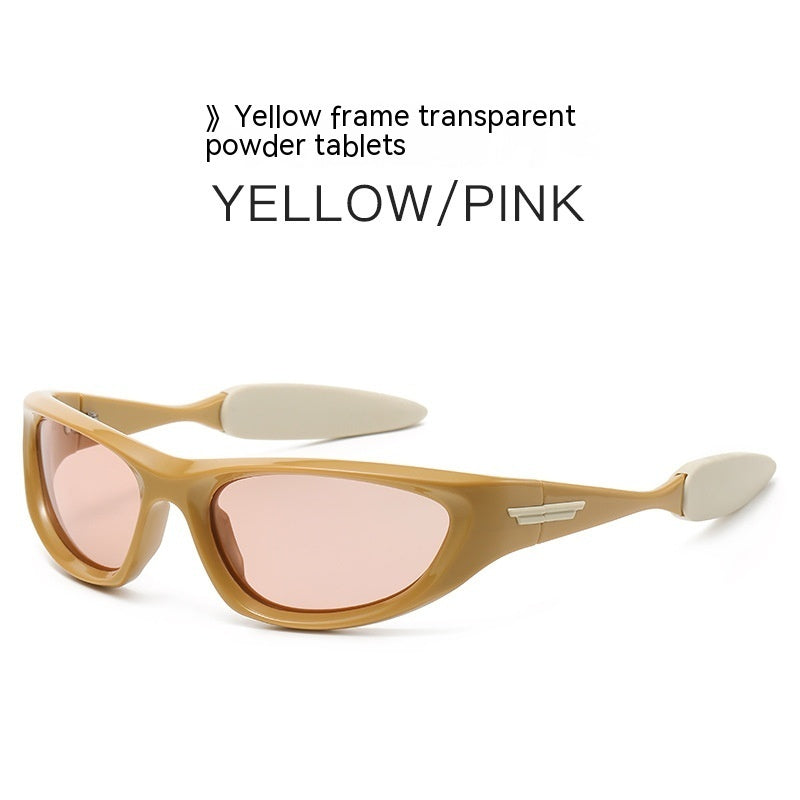 European And American Retro Fashion Colorful Cat Eye Riding Sunglasses For Women