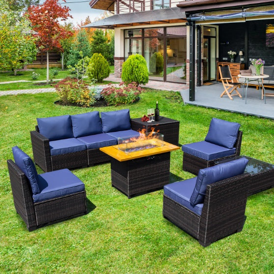 Rattan Sofa Set (9 Piece Set)