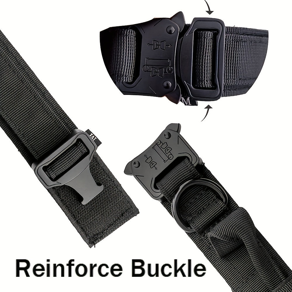 Heavy Duty Military Tactical Dog Collar With Handle - Provides Ultimate Control And Comfort For Medium And Large Dogs