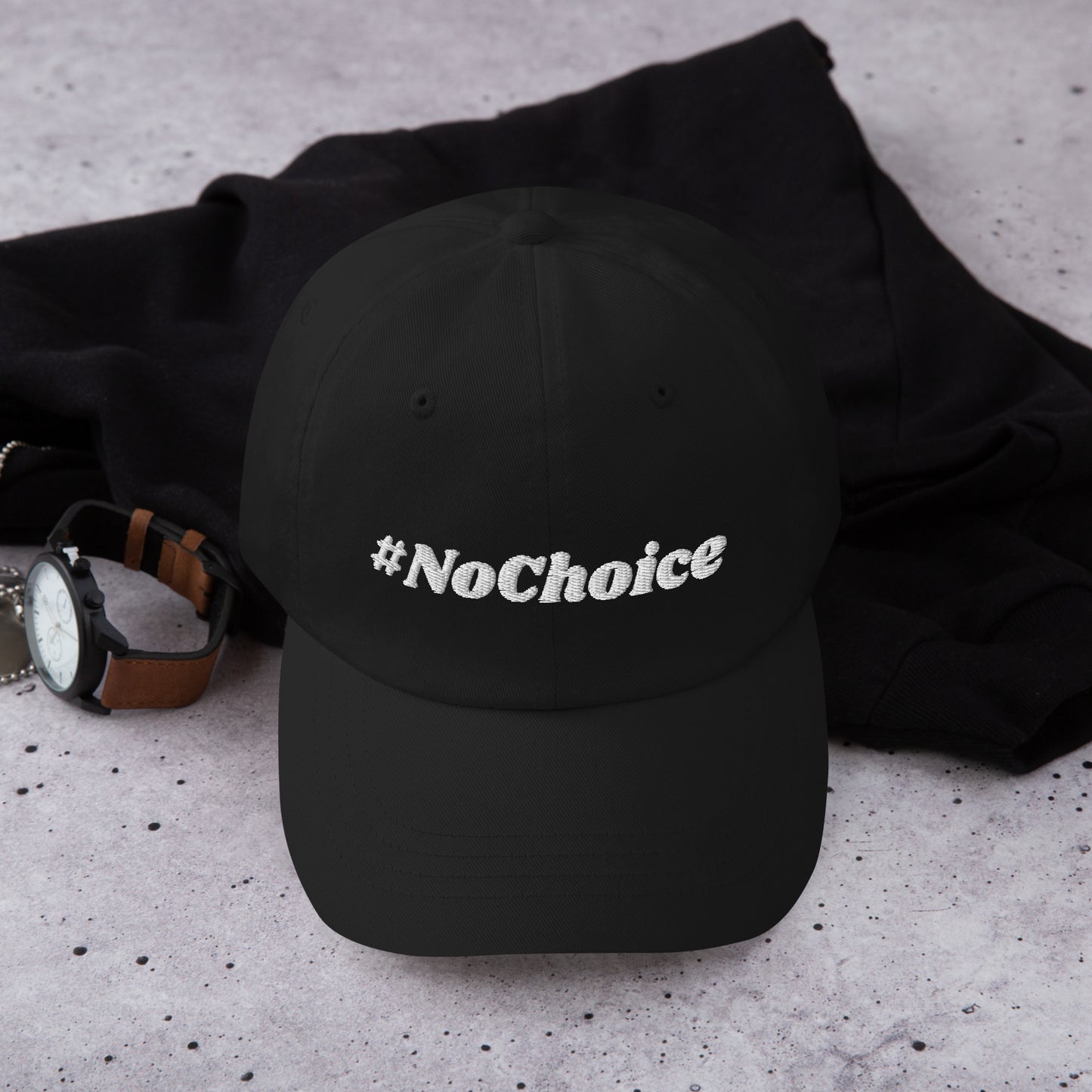 Dad hat - #NoChoice by CaBougieDo (White Thread)