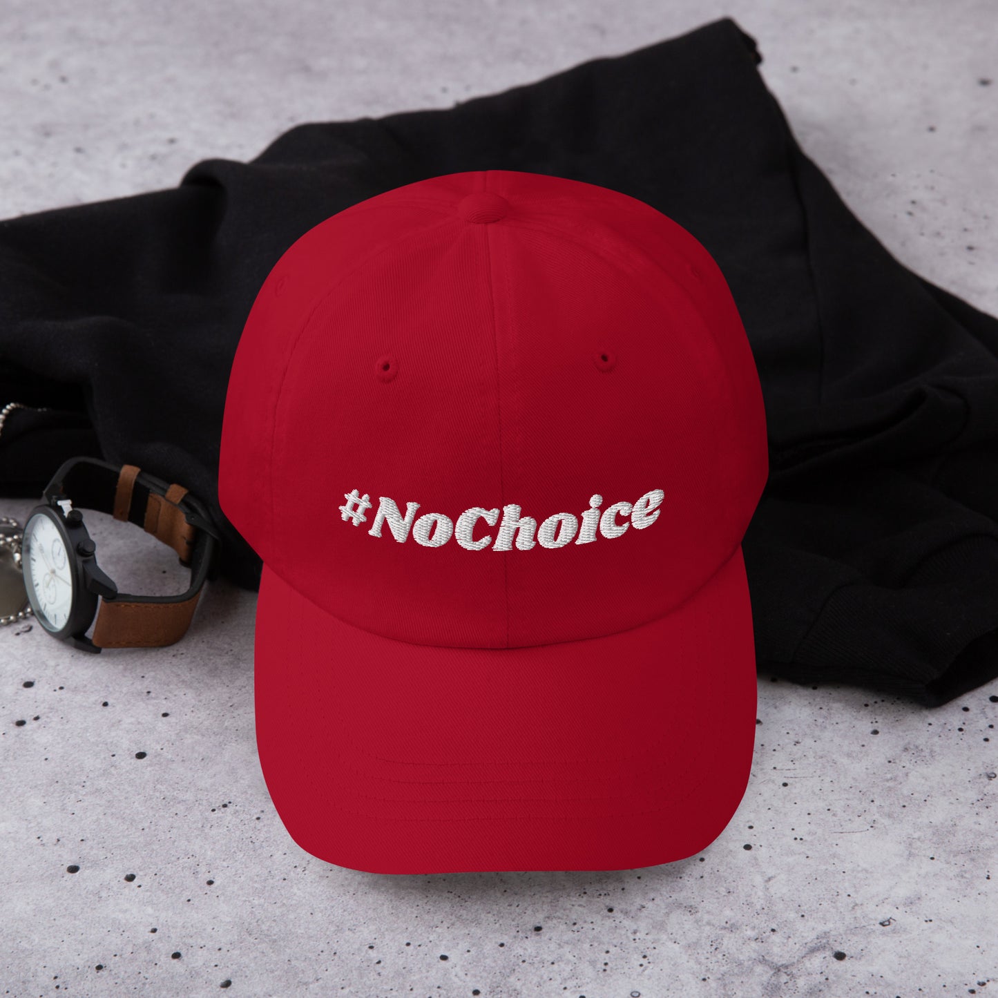 Dad hat - #NoChoice by CaBougieDo (White Thread)