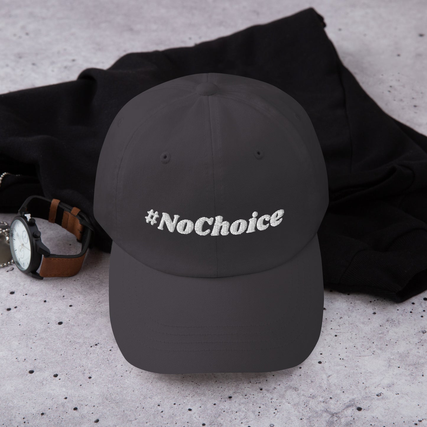 Dad hat - #NoChoice by CaBougieDo (White Thread)