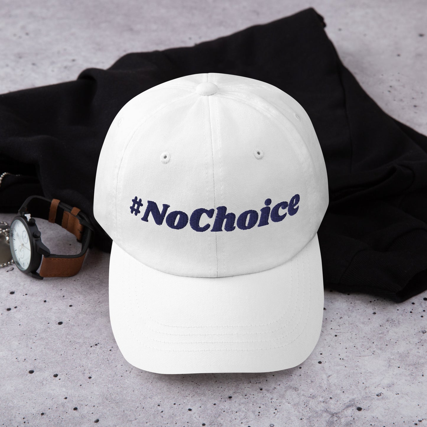 Dad hat - #NoChoice by CaBougieDo (Blue Thread)