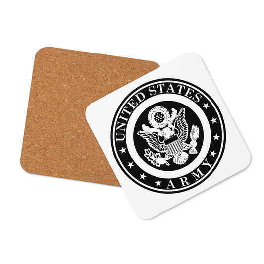 Cork-back coaster - U.S. Army