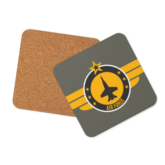 Cork-back coaster - U.S. Air Force (Plane)