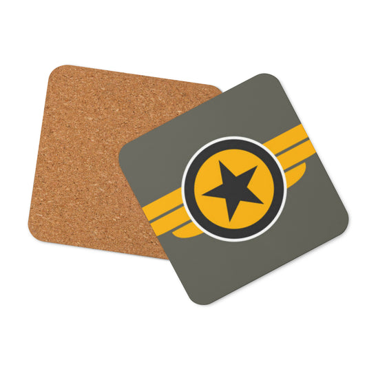 Cork-back coaster - U.S. Air Force (Star)