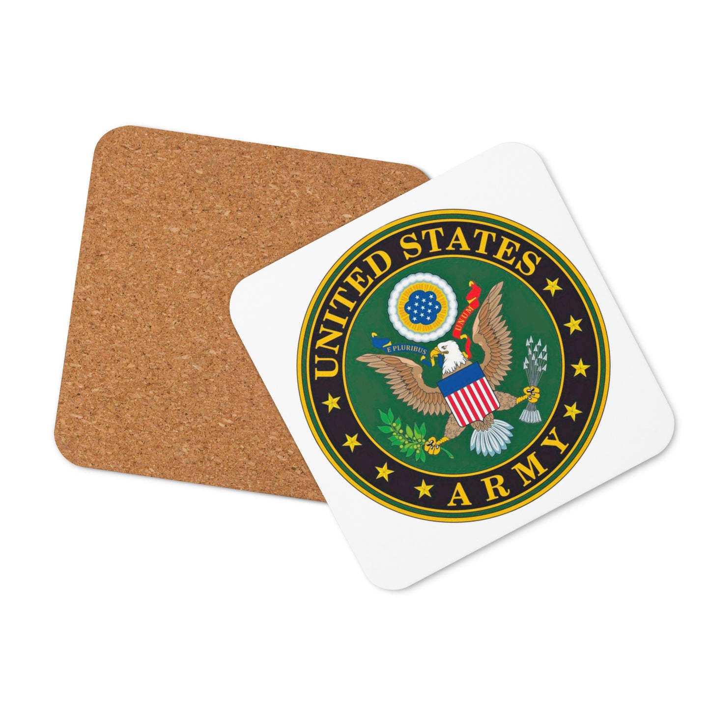 Cork-back coaster - U.S. Army