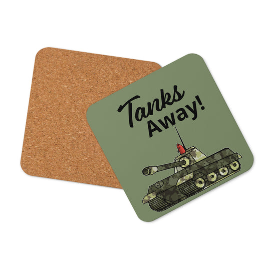 Cork-back coaster - Tanks Away